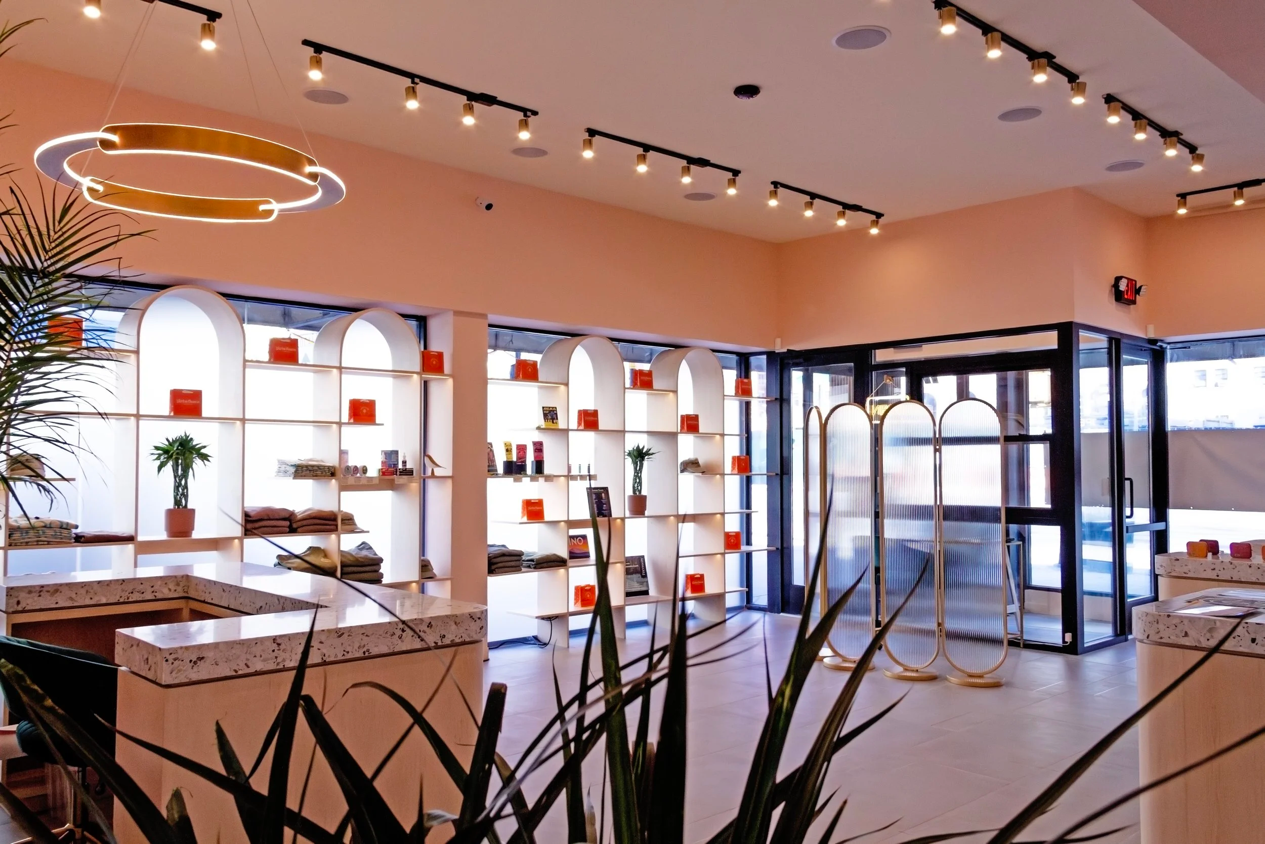 Interior of Yerba Buena cannabis dispensary in Cobble Hill, Brooklyn